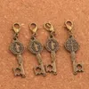 St Medal Cross Key Hummer Claw Clasp Charm Pärlor Katolicism 12.5x46.5mm Antik Silver / Guld / Brons Smycken DIY C1640