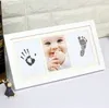 Baby inkless safe newborn "clean-touch" handprint and footprint ink pads kit with white cards 100% non-toxic & mess free