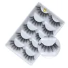 3D Mink False Eyelashes Eye Lashes 5 pairs /box Handmade Cross Eyelash extensions Makeup Nature Long Thick Full Strip Fake Lash