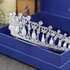 Princess Crowns Coiffes de mariée avec Zirconia Pearls Bridal Girls Prom Party Performance Pageant Tiaras de mariage # BW-JS0194578262