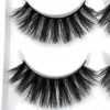 3D Mink Eye Lashes Crisscross False Eyelashes 5 pairs Handmade Nature Long Thick Messy Tapered Makeup Fake Eyelash Extensions