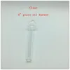 4.0Inch 10CM Pink Oil Burner Glass Pipe Pyrex Glass Oil Burner Pipe 6 цветов Oil Burner Pipe Water Hand Pipes Курительные принадлежности