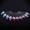 200 UNIDS Colores Mezclados Moda Boda Joyería Nupcial Del Pelo Rose Mariposa Crystal Hair Pin Clips Nuevos 5 colores