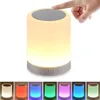 Bluetooth Wireless LED Touch Speaker Stereo Sound Colorful Light Lamp Music Player Loudspeaker Portable Night Lighting TF Card