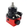 PQY - Black&Red Universal fpr AN6 Fitting EFI fuel pressure regulator For 7MGTE MKIII with hose line.Fittings.Gauge PQY7842BKRD