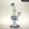 Hookahs SAML Dab Rig Hookahs 8 Inch Tall Glass Ball FAB Bong Oil Rigs Water pipe Clear Female joint size 14.4mm PG5167