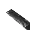 Fibre de carbone couverture tonique peigne pointe queues aiguille en acier Double brosse coupe de cheveux peigne en plastique brosse à cheveux 2895192