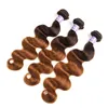 Ombre Capelli 3 Bundles Con Chiusura In Pizzo 4x4 Onda Del Corpo 430 ombre Ombre Tessuto Brasiliano Dei Capelli Umani Con Chiusura A Buon Mercato Intero Pr8676868