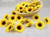 DIY simulation flower handmade sunflower, sunflower, silk flower, chrysanthemum flower, flower head L423