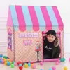 خيام الأطفال المحمولة خيمة خيمة DIY Playhouse فتاة قابلة للطي القلعة الأميرة خيام خارجية داخلية للأطفال الأطفال متجر الخبز