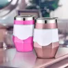 5 Colors 9oz Egg Cups Wine Glass Double Wall Stainless Steel Beer Mug Vacuum Insulated Mug Drinking Coffee Wine Cups Car Mugs CCA9996 30pcs
