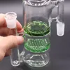 Recykler Honeycomb Ashcatcher 18mm podwójny Percolator Bong łapacze popiołu dwie funkcje Bubbler szklany łapacz popiołu platformy wiertnicze akcesoria