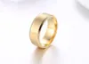 8 mm largura de aço inoxidável de dedo fosco anéis para homens prata ouro preto anel de casamento anel hip hop jóias punk presentes