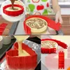 4 stks / set siliconen bakvormen magische slang cakevorm diy bakken vierkante rechthoekige hart vorm ronde cakevorm gebak gereedschap B932