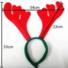 Julen Antler Hair Hoop Antler Hair Bands Red Non Woven Headband Xmas Party Födelsedag Hårhoppar Juldekorationer