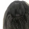 Kinky Straight Menselijk Haar Paardenstaarten Natual Black Color 100G-160G Braziliaanse extensions Clip in Remy African American Hair Products