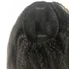 Coda di cavallo capelli lisci crespi colore nero naturale 100g-160g estensioni brasiliane clip in prodotti per capelli afroamericani Remy