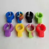 Silicone Cigarette holder Tobacco Ring Smoking Pipe Tools accessories 8 colors For Hookahs Water Bubbler Bongs Oil RIgs