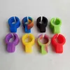 Silicone Cigarette holder Tobacco Ring Smoking Pipe Tools accessories 8 colors For Hookahs Water Bubbler Bongs Oil RIgs