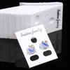 Kaart Stud Earring Sieraden Display Rack Stand Organizer Houder Hanger Counter Showcase Prijzen Label Tags Plastic / Papier