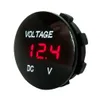 Round Waterproof Auto Boat Car Motorcycle DC5V-48V LED Panel Mini Digital Volt Voltage Meter Tester Monitor Display Voltmeter