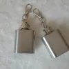 1oz HIP FLASK RVS Sleutelhanger Mini Draagbare Outdoor Wijnfles Schroefdop Whisky Liquor Alcohol Flagon Sleutelhanger Drinkwarenkolf