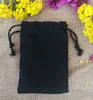 Black Cotton Drawstring Bag 8x10cm 9x12cm 10x15cm 13x17cm pack of 50 Makeup Jewelry Pouch Candy Favor Sack