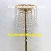 Inredning Ny akrylkristall guld metall ljushållare ljusstativ bröllop mittpunkt händelse väg ledande blomma vase best0163