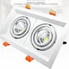 Super Bright 10W/Double2x10W Blanc/Noir Dimmable Led downlight lumière COB Plafond Spot Led plafond encastré Lumières Éclairage Intérieur