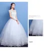 Koreaanse kant v-hals Kralen Vintage Trouwjurken 2018 Nieuwe Mode Elegante Prinses Applicaties Toga Aangepaste Bruidsjurk