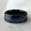 Sz612 TWEE RINGEN Paar Ringen Zijn Haar Blauwe Zirkoon Zwart Goud Gevuld Women039s Ring Draak Patroon Roestvrij Staal Men039s7917995