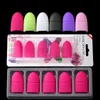 5 PCS Nail Art Soak Off Cap Gel UV Polonês Verniz Removedor Removível Wraps Reutilizáveis ​​de Borracha Manicure Ferramentas