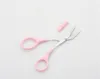 Pink Eyebrow Trimmer Scissors With Comb Lady Woman Men Hair Removal Grooming Shaping Shaver eye brow trimmer Eyelash Hair Clips7061466