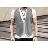 Herenvesten enkele borsten mannen coon linnen vest pak gilet vest slank zakelijk jas tops homme homme