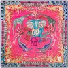 Jedwabny szyk szalik Wrap Woman Elephant żyrafe poncho faulard femme panie joker duże jedwabne szaliki wszechstronne akcesorium 130cm7667914