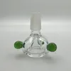 Scivoli di vetro Punto verde Ciotola Pezzi Bong Ciotole Narghilè Imbuto Rig Accessori Chiodo in ceramica 14mm Maschio Fumo inebriante Tubi d'acqua dab rig Bong Slide