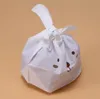 Wedding Cake Box Cute Plastic Torba Prezent Torba Rabbit Ear Biscuit Cukierki Torby do Party Food Cokie Opakowania GA24