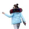 Smfolw inverno jaqueta mulheres inverno aquecer aquecido jaqueta mulheres curta parágrafo magro colar de pele artificial grande yards de algodão mulheres s18101504