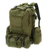 4インチの多機能軍事戦術バックパック50L 600Dオックスフォードカモフラージハイキングバックパック防水スポーツクライミングバッグキッズ旅行バッグ