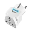 100 Pcs/lot Universal 2 Pin AC Power Electrical Plug Adaptor Converter Travel Power Charger UK/US/AU To EU Plug Adapter Socket