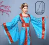 Hanfu النساء الملابس العرقية التقليدية الملكي سيدة الصينية مرحلة اللباس الأزرق hanfu تأثيري زي الآسيوية الوطنية القديمة الصينية زي