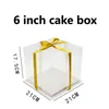 Wedidng Cakes Box Clear Gift Wrap Pet Transparent 4. 6,8,10 cal piekarnia, Big Cake Mousse Birthday Boxes 50 sztuk / partia