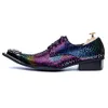 Projektant Multicolor Zamszowe Skórzane Mężczyźni Oxford Buty Duży Rozmiar Wedding Party Dress Shoes Sented Toe Men Buts But