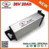 Deep Cycle 1000W Electrci Bike Battery 36V 20Ah Rear Rack Battery used 186502.0Ah cell & 30A BMS + 2A Charger FREE SHIPPING