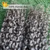 Kinky Curly Brazilian Curly Hair Weave 2st 100% Curly Human Hair Extensions 200g Bundles Längd Remy Grey Hair Weave Bundle Deals