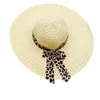أزياء سترو أحد قبعة القبعة شاطئ كاب ديربي مرن شمس الصيف المرأة القبعات الواسعة الحافة جديد سيدة أضعاف محفظة 5pcs