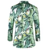 Модные печатные мужские пиджаки новое прибытие банановые листья