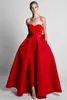 Nuevo Red 2019 Krikor Jabotian Jumpsuits Vestidos de noche con Bow Detachable Train novia Prom Formal Gowns1986787