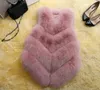 Faux Fur Coat Höst Vinter Kvinnor 2018 Ny Fashion Casual Slim Ärmlös Faux Fur Vest Coat Waistcoat Women Casaco Feminino