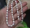 Gioielli girocollo con collana di perle d'acqua dolce naturale da 6 mm